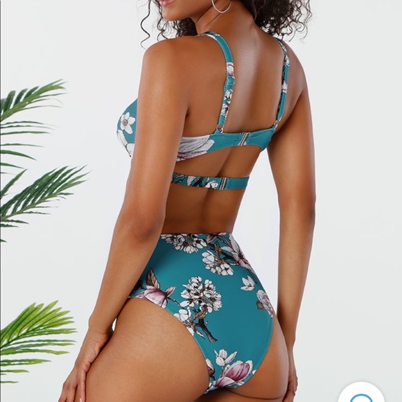 High Rise Floral Bikini - Picture 5 of 14